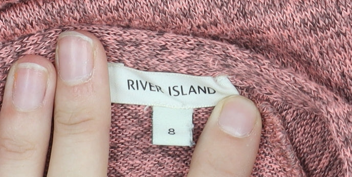 Womens UK Size 8 River Island Pink Pullover Jumper
