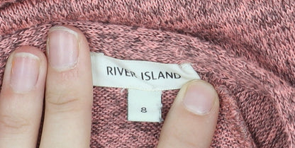 Womens UK Size 8 River Island Pink Pullover Jumper