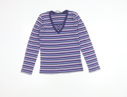 Womens UK Size L M&Co Multicoloured Basic T-Shirt