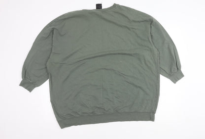 Womens UK Size XL H&M Green Pullover Jumper