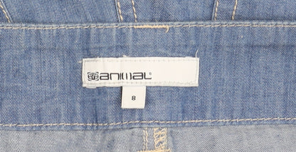 Animal Women's Blue Size 8 Cotton Shorts