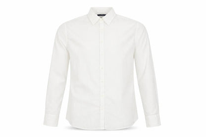 Lands' End Men's White Cotton Button-Up Shirt