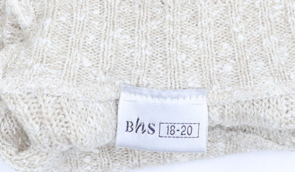 Womens UK Size 18-20 BHS Ivory Pullover Jumper