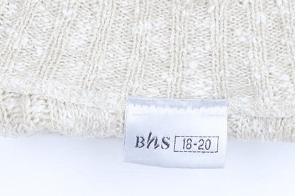 Womens UK Size 18 BHS Ivory Pullover Jumper