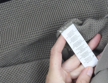 boohooMAN Men's Grey Waffle-Knit Jumper L