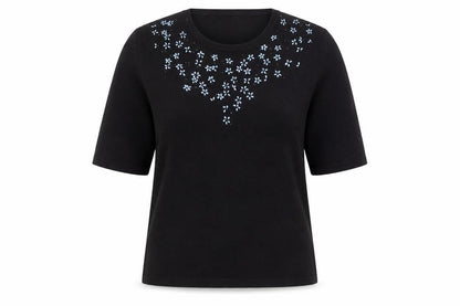 Womens UK Size 16 Marks and Spencer Black Jersey Blouse