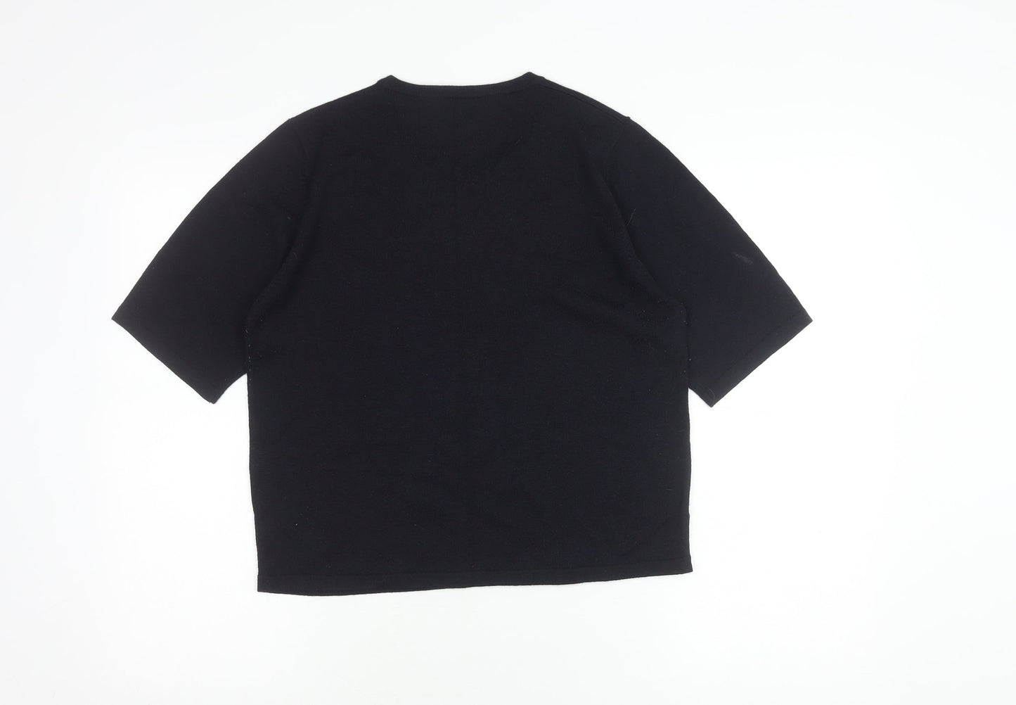 Womens UK Size 16 Marks and Spencer Black Jersey Blouse