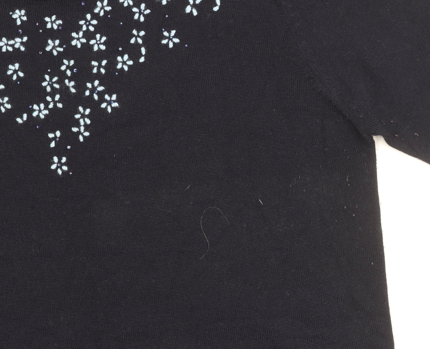 Womens UK Size 16 Marks and Spencer Black Jersey Blouse