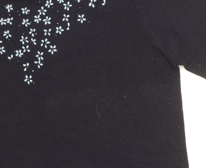 Womens UK Size 16 Marks and Spencer Black Jersey Blouse