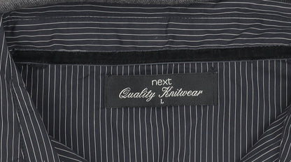 Next Men's Grey V-Neck Pullover Jumper L