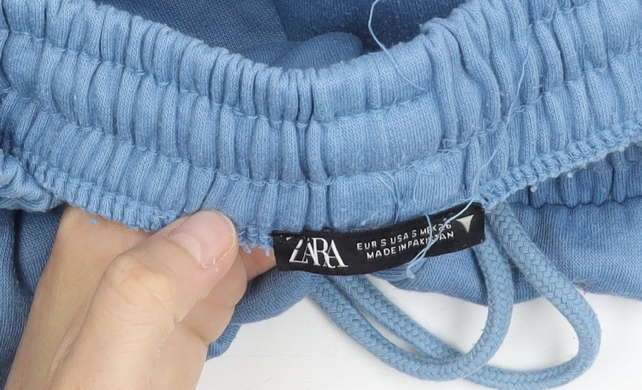 Zara Women’s Blue Jogger Trousers, Size S, Elastic Waist