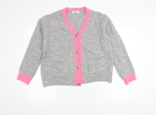 Womens UK Size S Isabella D. Grey Cardigan Jumper