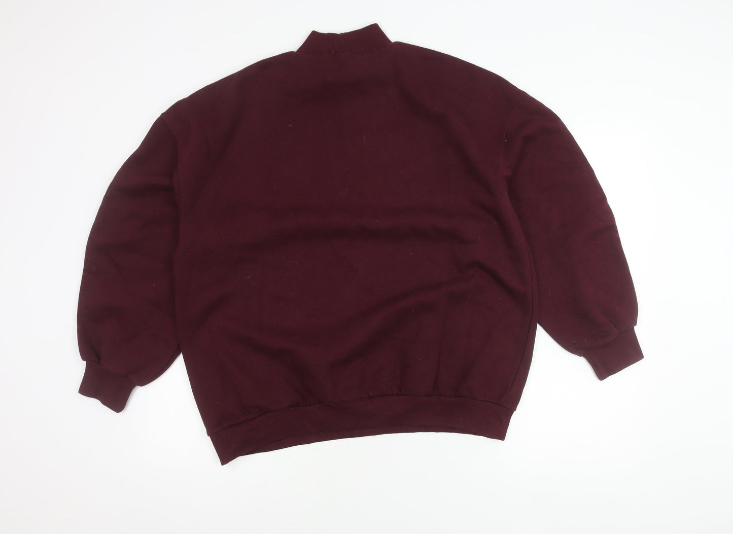 Bershka Women's Red Pullover Sweatshirt Size M Casual