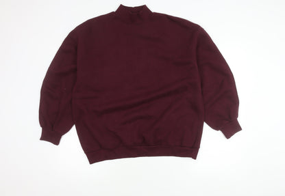 Bershka Women's Red Pullover Sweatshirt Size M Casual