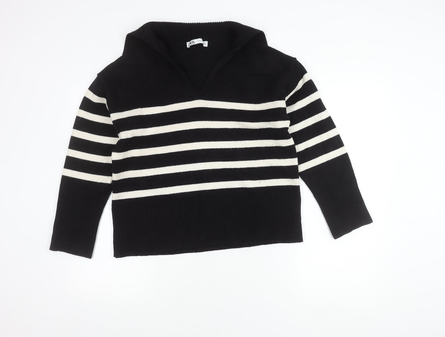 Womens UK Size XS Zara Black Pullover Jumper