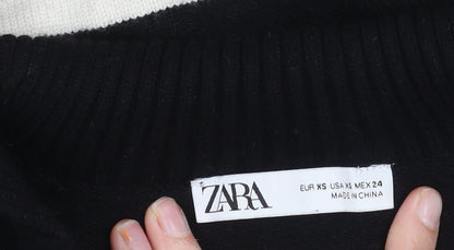 Womens UK Size XS Zara Black Pullover Jumper