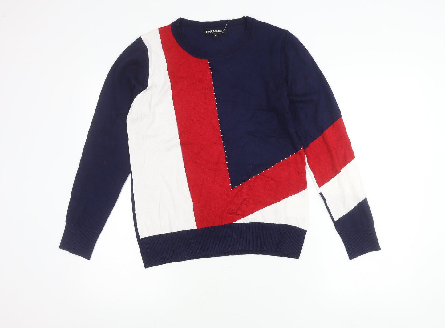 Womens UK Size S Paramour Multicoloured Pullover Jumper