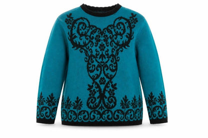 Front view of Next Issue Women's Blue L jumper