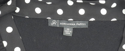 Adrianna Papell Women's Black Bow Polka Dot Jumper XS