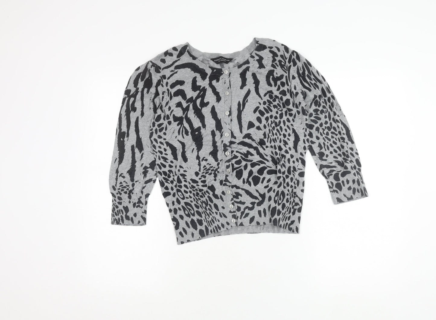 Womens UK Size 12 Dorothy Perkins Grey Cardigan Jumper