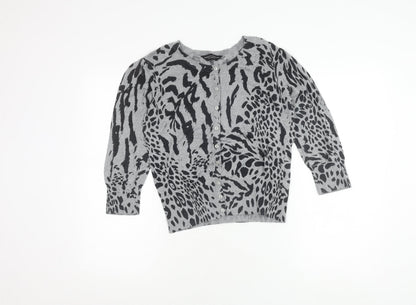 Womens UK Size 12 Dorothy Perkins Grey Cardigan Jumper