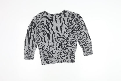 Womens UK Size 12 Dorothy Perkins Grey Cardigan Jumper