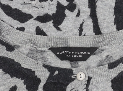 Womens UK Size 12 Dorothy Perkins Grey Cardigan Jumper