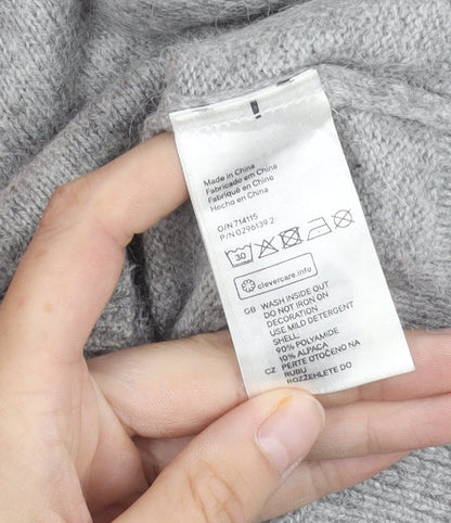 H&M Women's Grey XS Pullover Jumper Sequin Heart