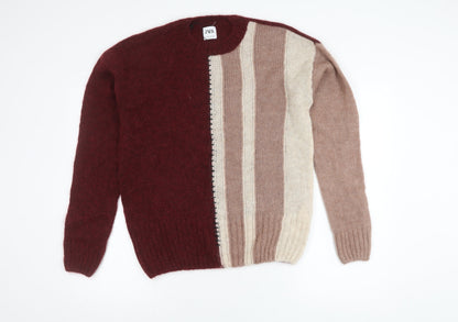 Womens UK Size M Zara Multicoloured Pullover Jumper