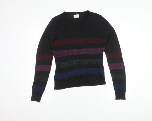 Womens UK Size L Lauren Taylor Black Pullover Jumper