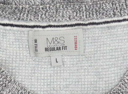 Marks and Spencer Men's Grey Pullover Jumper L