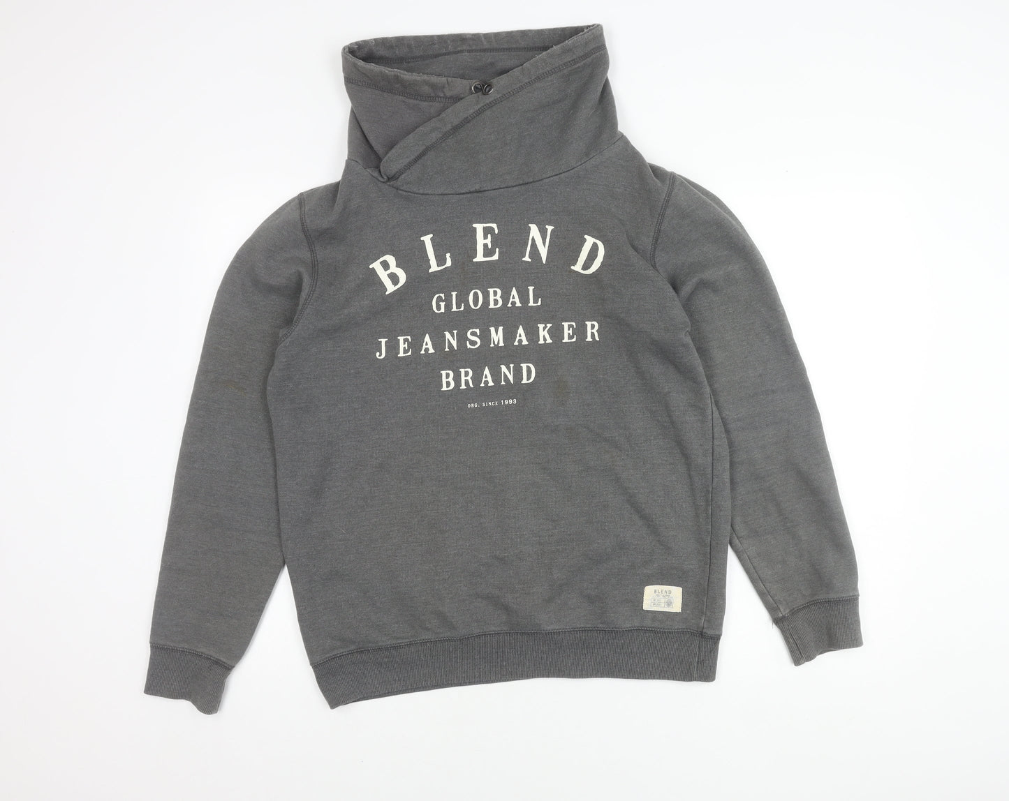 Mens UK Size L Blend Grey Pullover Sweatshirt