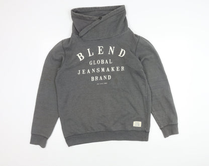 Mens UK Size L Blend Grey Pullover Sweatshirt