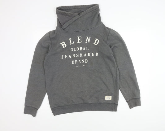 Mens UK Size L Blend Grey Pullover Sweatshirt