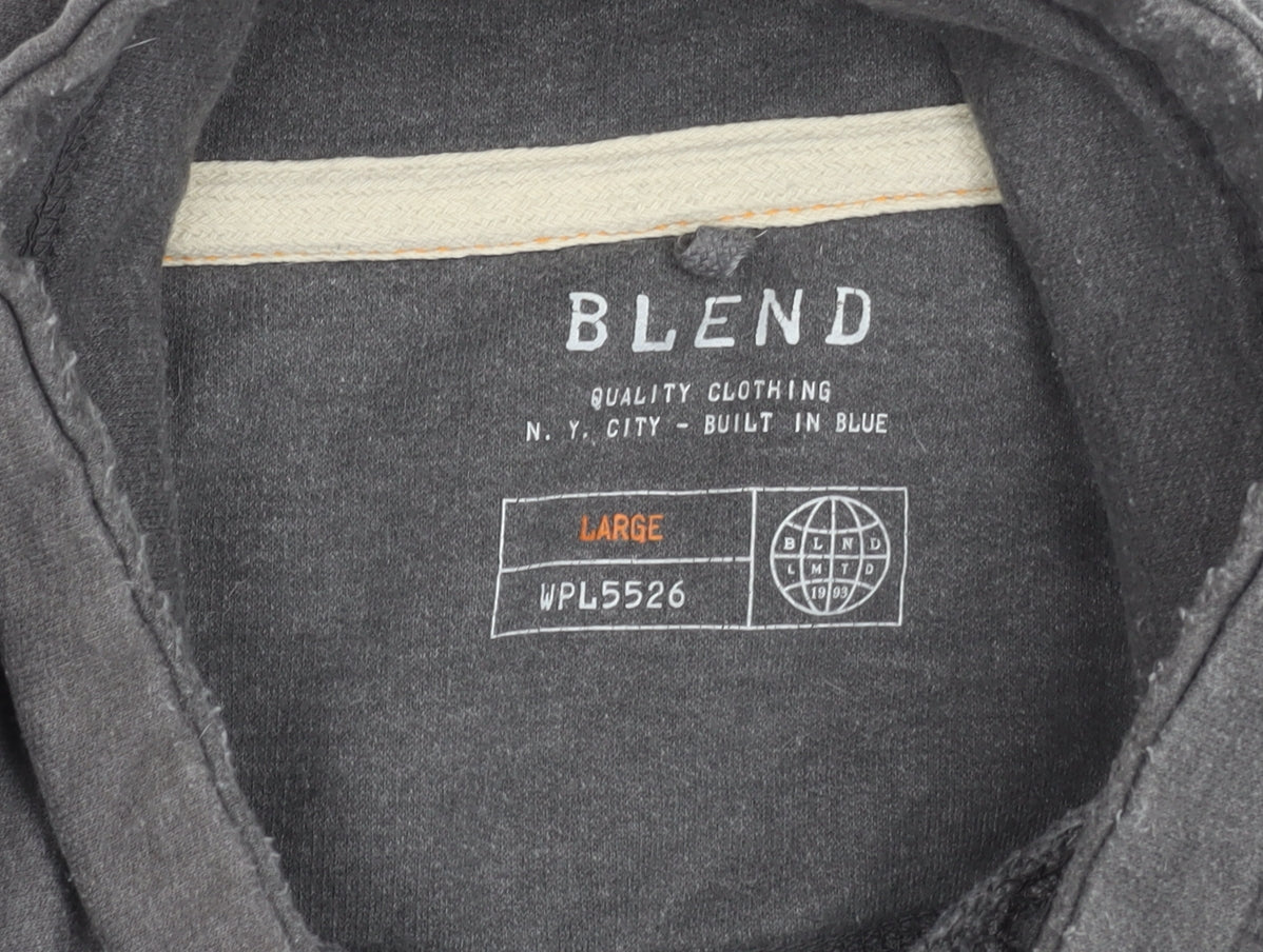 Mens UK Size L Blend Grey Pullover Sweatshirt