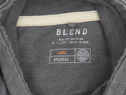 Mens UK Size L Blend Grey Pullover Sweatshirt