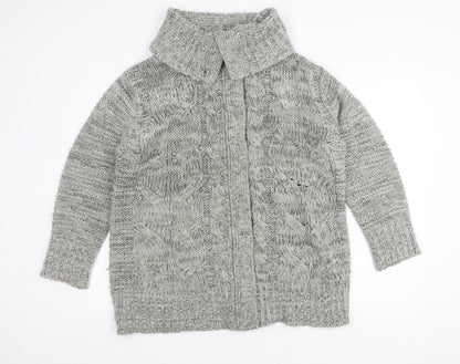 Womens UK Size L M&Co Grey Cardigan Jumper