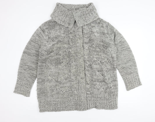 Womens UK Size L M&Co Grey Cardigan Jumper