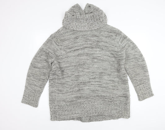 Womens UK Size L M&Co Grey Cardigan Jumper