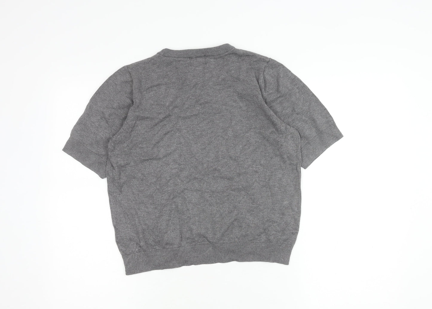 Womens UK Size 12 H&M Grey Jersey T-Shirt