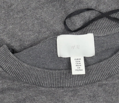 Womens UK Size 12 H&M Grey Jersey T-Shirt