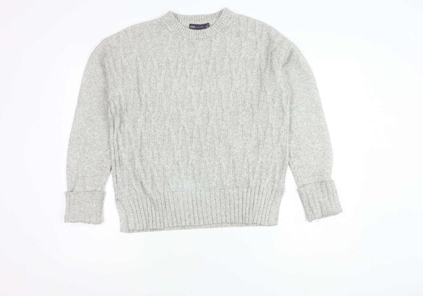 Womens UK Size M Marks and Spencer Grey Pullover Jumper