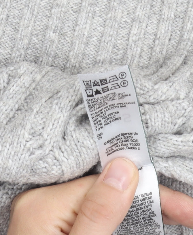 Womens UK Size M Marks and Spencer Grey Pullover Jumper