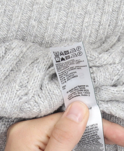 Womens UK Size M Marks and Spencer Grey Pullover Jumper