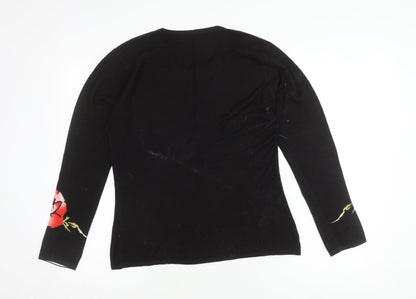 Womens UK Size M Janique Black Pullover Jumper