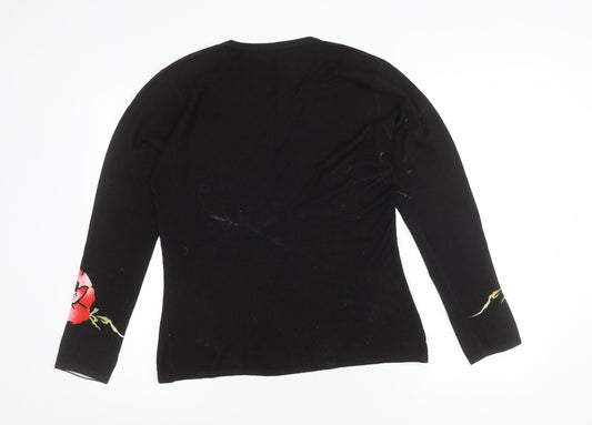 Womens UK Size M Janique Black Pullover Jumper