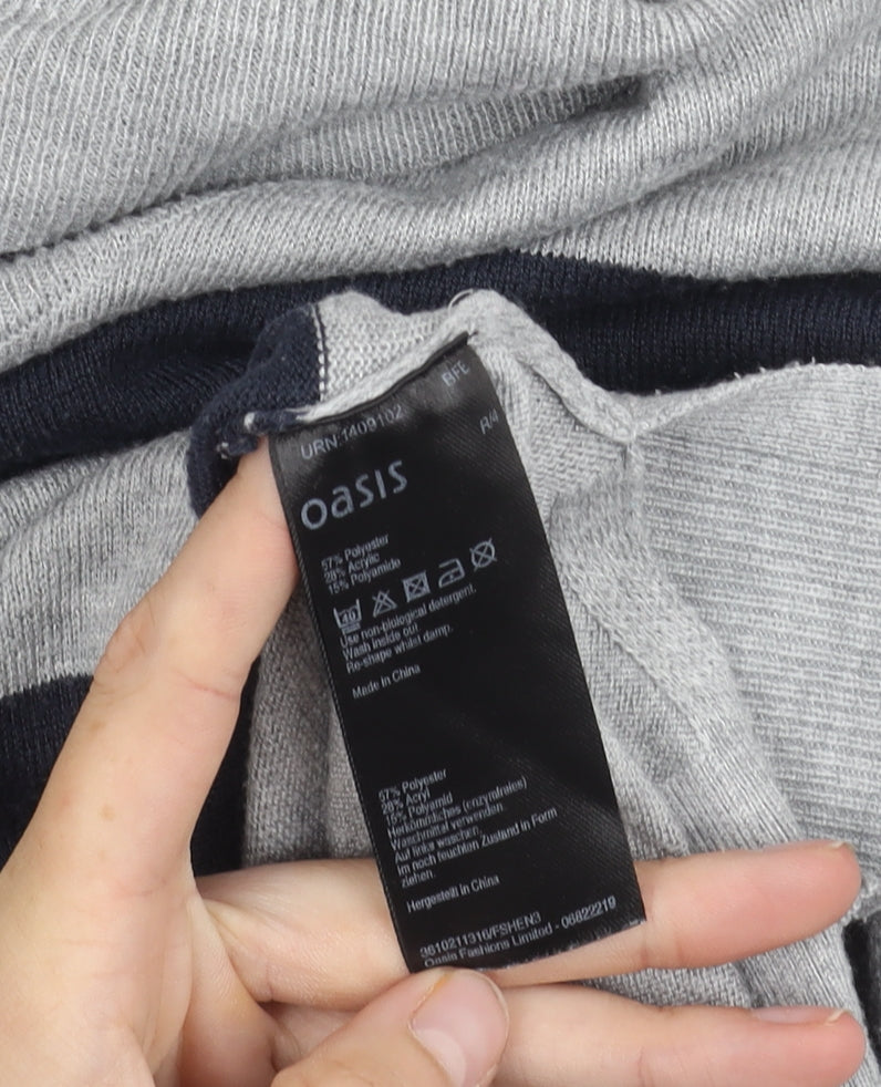 Womens UK Size S Oasis Grey Pullover Jumper