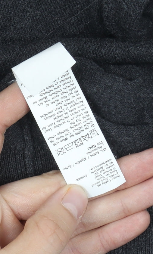 Burton Menswear London Black Mock Neck Pullover