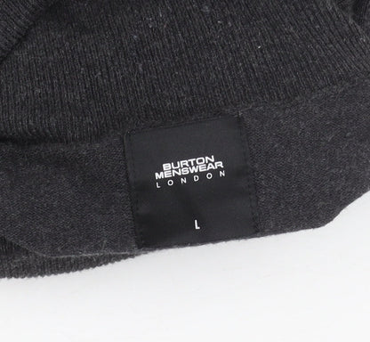 Burton Menswear London Black Mock Neck Pullover