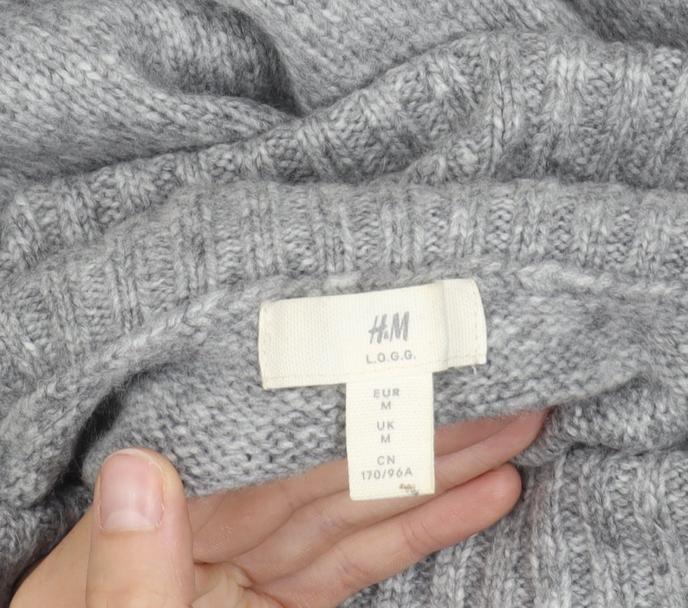 Womens UK Size M H&M Grey Pullover Jumper